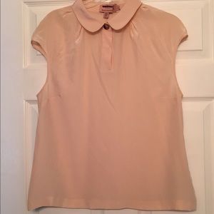 Ted Baker Peter Pan Collar Top with Gold Button